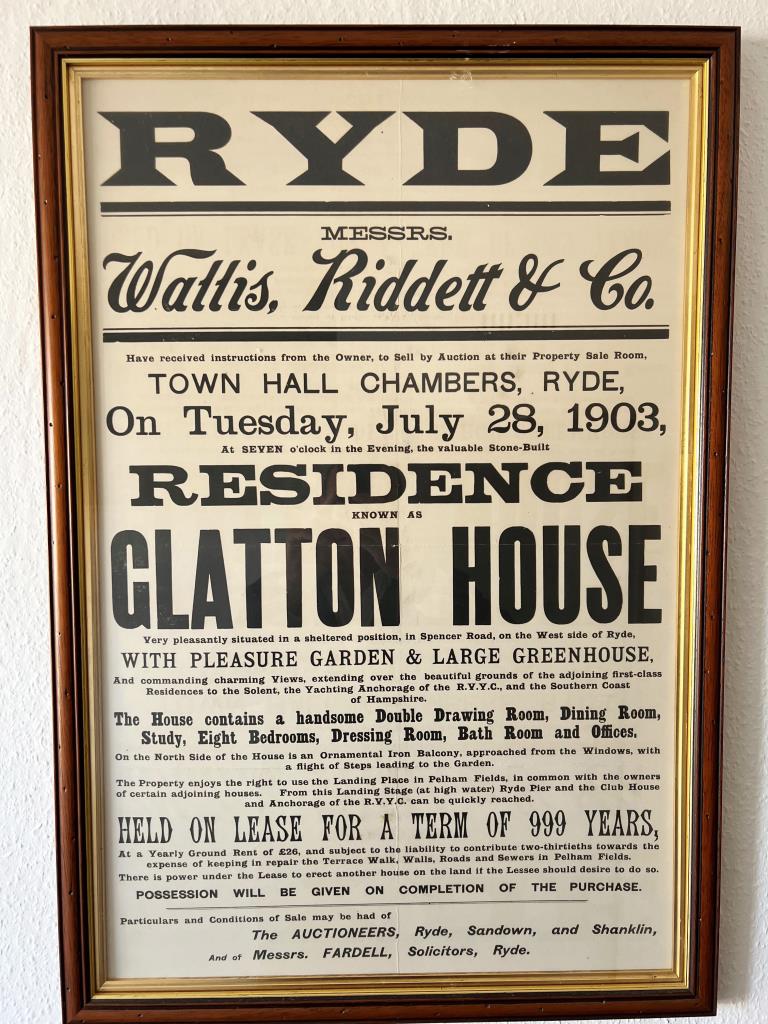 Lot: 172 - GARDEN FLAT WITH PARKING FOR INVESTMENT OR OCCUPATION - Sale poster from 1903